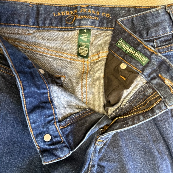 Lauren Jeans Co. Bootcut Stretch Jeans Blue Denim Logo Button Pockets Women Sz 4 - Picture 10 of 14